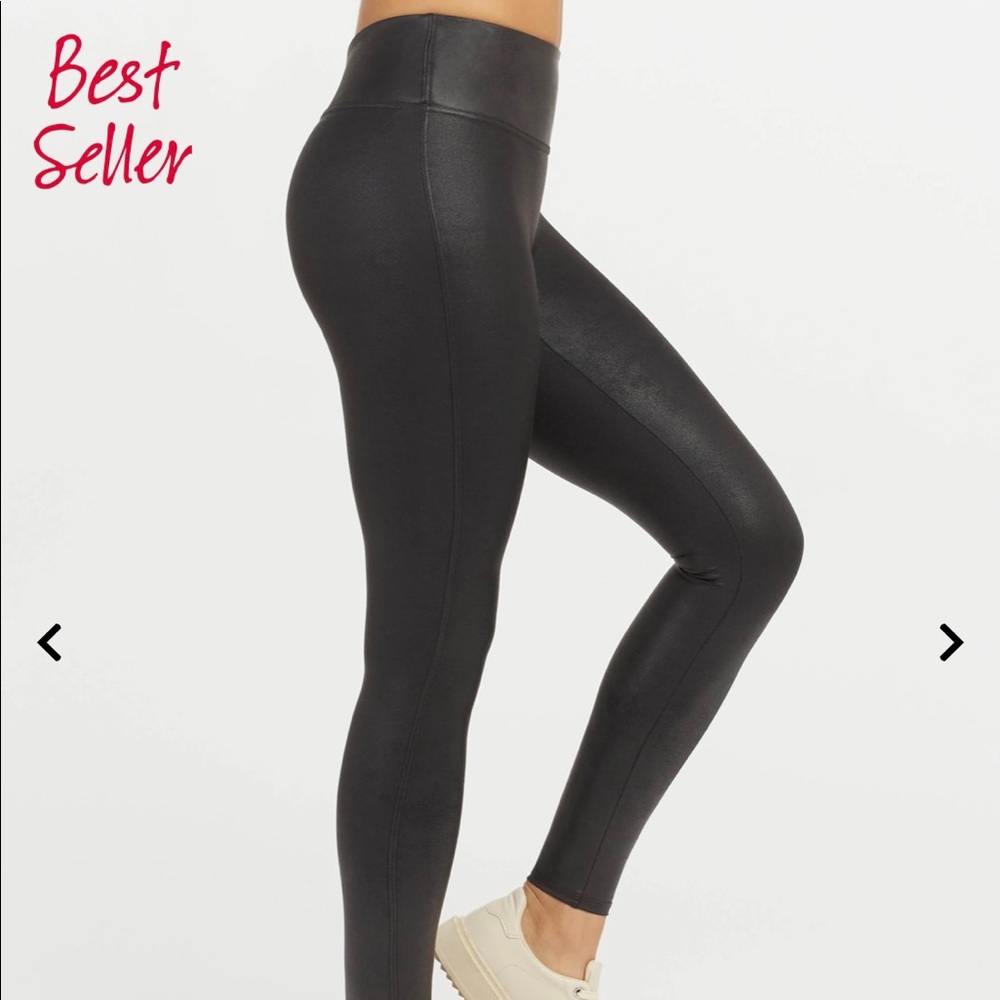 Spank class faux leather leggings